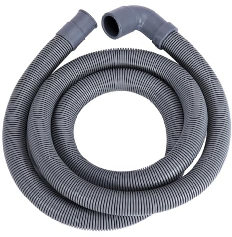 1/1.5/2M Washing Machine Dishwasher Drain Waste Hose Waste Outlet Discharge Hose PP Plastic Stretchable Drainage Flexible Hose,washing Machine Parts(1m)