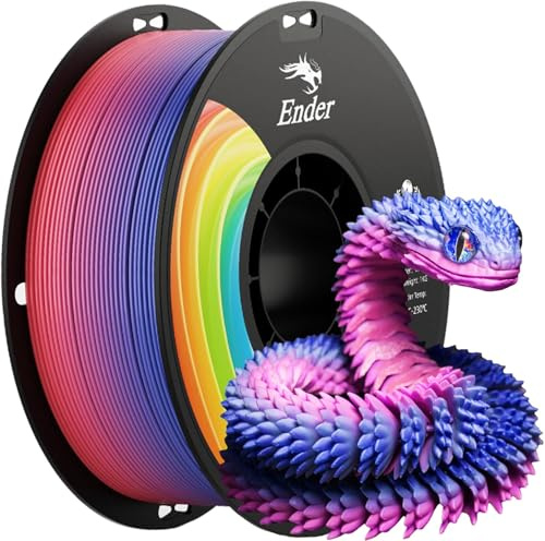 Creality Rainbow PLA+ 3D-Drucker Filament 1kg, 1,75 mm, Maßgenauigkeit +/- 0,02 mm, Verwicklungsfrei & Knotenfrei, Farbverläufe, Kompatibel mit den meisten FDM 3D-Druckern