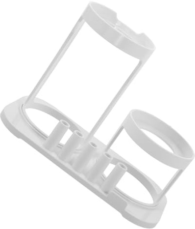 COLLBATH Bucal Accesorios de Irrigador Plástico en Blanco Diseño Antideslizante Soporte para Moderno y Adecuado para Baño Ducha