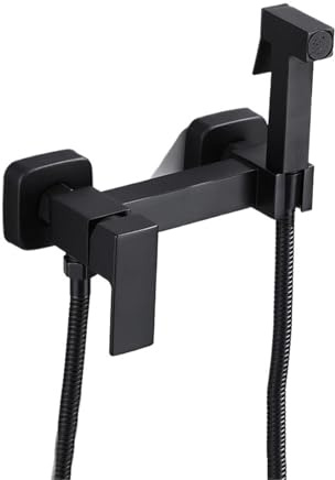 Ensemble de robinetterie de bidet en laiton doré brossé avec douchette, mitigeur d'eau chaude et froide, pommeau de douche de salle de bain Crane(8-24W 2pcs)
