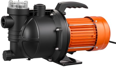 VEVOR Pompe à Jet pour Puits Peu Profond 1300 W Pompe à Jet en PP Débit Max 4800 L/h pour Irrigation de Jardin et Arrosage de Pelouse, avec Hauteur d'Aspiration 8 m, Protection contre la Surchauffe