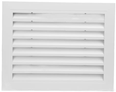Lxwythozoan Ventana de rejilla fija para retorno de aire, cubierta de ventilación cuadrada de aleación de aluminio para aire acondicionado, rejilla de ventilación con lamas de 400 x 300 mm