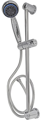 RIDDER Handbrause mit Wandhalter und Brauseschlauch, Dusch-Set Cucacao, chrom | Rostfrei | KTW Zertifiziert | All in One | 8 Einstellungen, 58 x 5,6 x 4,1 cm