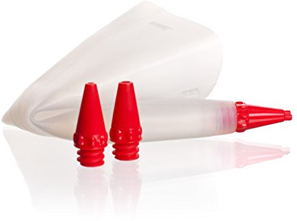 Banquet culinaria Manga pastelera, Silicona, Rojo, 8 x 20 x 3 cm