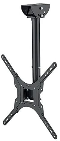 TM Electron TMSLC410 Soporte universal de techo extensible y giratorio para monitores o televisores LED, OLED, LCD, Plasma de 26 a 55,max. 30Kg, VESA 400x400, Negro