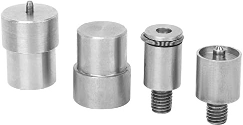 4-teilige Druckknopf-Matrizenform Silber-Edelstahl-Ersatzkits für 651/633/831 Knöpfe, Druckknopf-Presswerkzeug-Zubehör,Andere Handwerkzeuge und Zubehör