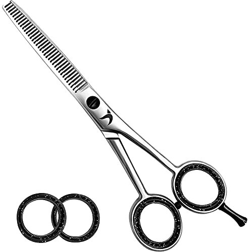 Candure Professional Hairdressing Teeth Scissors Stainless Steel Thinning Scissors for Barbers Hair Cutting, Salon, Children, Men & Women (Thinning Shears, 6.5)
