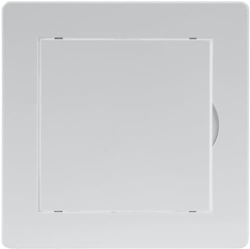 Vent Systems 4 x 4 Inch / 100 x 100 mm Access Panel - Easy Doors ABS Plastic for Drywall, Wall and Ceiling Electrical Plumbing Service Door Cover - Electrical and Plumbing Service Plate/Door Cover