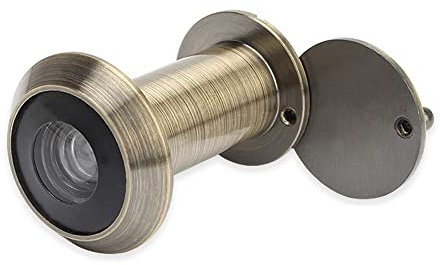 Copper Door Viewer Peephole, 200-Degree Spy Hole Viewer with Privacy Cover, Front Door Viewer Security Viewer for 35-60mm Doors