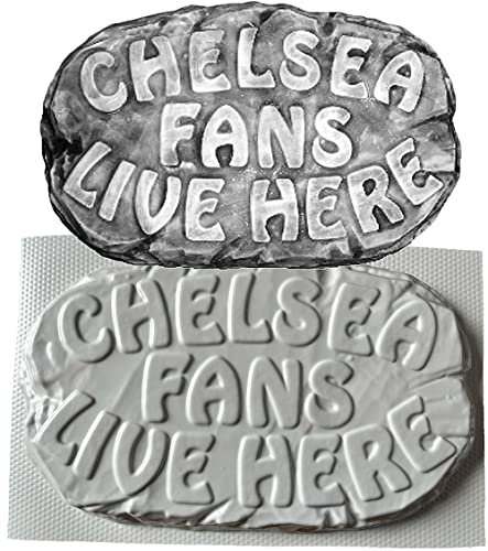 dennycraftmoulds.co.uk Chelsea Fans Live Here Mould for Concrete or Plaster Casting Make Your own Garden Stones, White