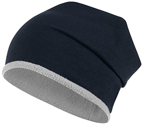 Smarilla Wintermütze Junge Kindermütze Beanie Fleece gefüttert, Größe: 50-52, Farbe: Nachtblau