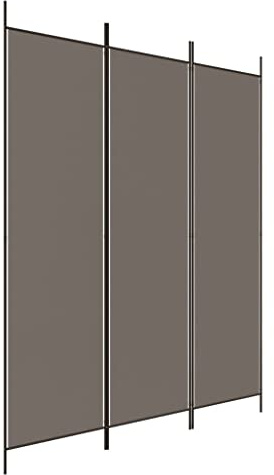 vidaXL Rumsavdelare 3 paneler antracit 150x220 cm tyg
