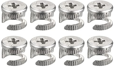 sourcing map Cam Lock Nut for Furniture, 8pcs 11.65x9.8mm Joint Connector Locking Nuts Furniture Connecting Cam Fittings