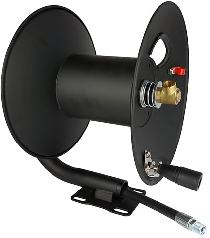 Schlauchtrommel | für Kärcher HD HDS Kränzle Hochdruckreiniger | bis 280 bar | bis zu 75m Länge (siehe Artikelbeschreibung) | M22x1,5 AG x M22x1,5 AG | Hochdruckschlauch Schlauchaufroller