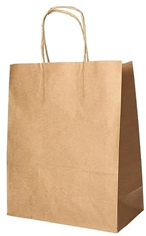 200 Papiertüten 44 x 32 x 17 cm braun mit gedrehtem Tragegriff Kraftpapier