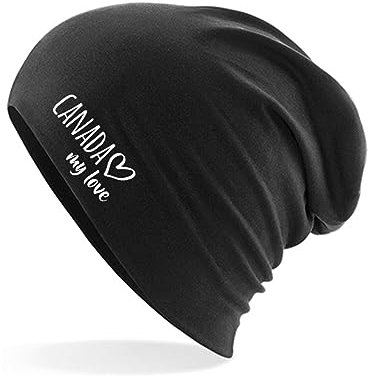 Huuraa Beanie Canada My Love Geschenk Black Canada Präsent