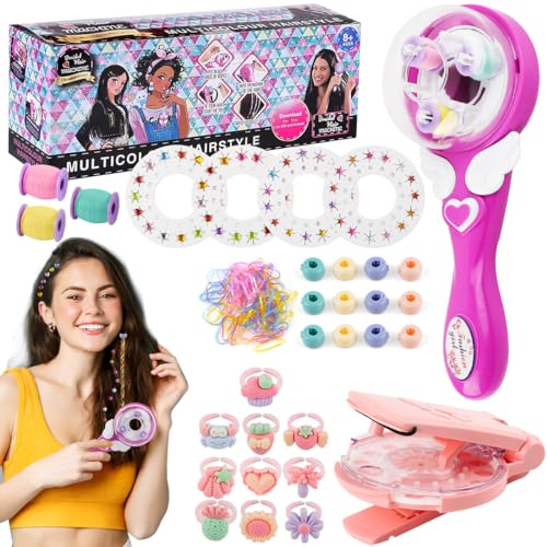 Philoctes Kit Hair Bedazzler con 60 Gemme Timbri Capelli, Strumento Acconciature Styling Glam Bling, Styler per Pietre preziose per Capelli per Ragazze e Bambini Luccicanti