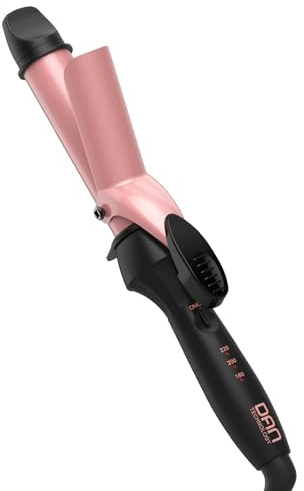 DAN Technology Curling Tong Ceramic Small Curling Wand Mini Hair Curler Short Wand for Travel Dual Voltage 1 inch Culer for Styling All Hair Type