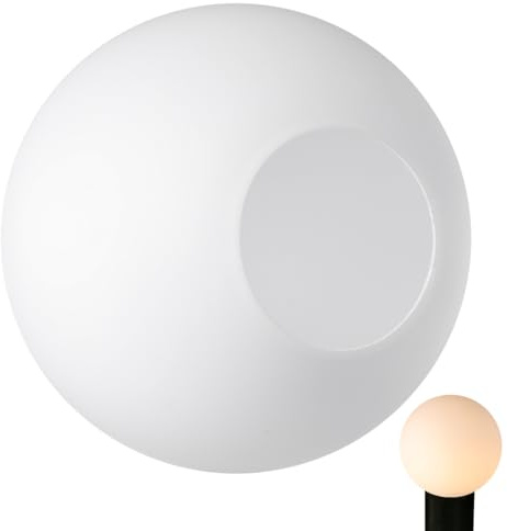 HOMSFOU Lampenschirm Aus Frosted Glas 5.91 Zoll Runde Kugelförmige Abdeckung Ersatz Für Led-Deckenleuchten Wohnzimmer Schlafzimmer