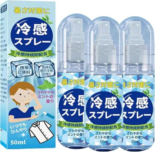 Spray Refrigerante Corpo, Spray Refrigerante Estate, Spray Rinfrescante Estivo, Spray Rinfrescante Istantaneo, Spray Corpo Rinfrescante Mentolo, Flacone Spray Fresco Idratante Portatile A Lunga Durata