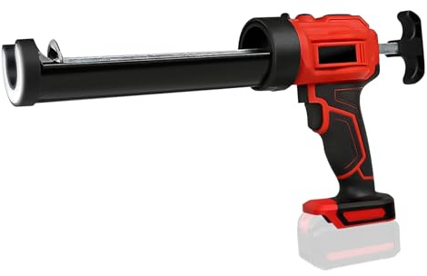 Cordless Caulking Gun for Makita 18-20V Battery, Electric Caulk Gun Drip-Free with LED Light, 4 Adjustable Speeds 10oz/300ml Caulking Gun for Filling Sealing