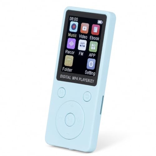 Lettore MP3 da 32 GB con Bluetooth 5.0, Lettore Musicale Portatile con Schermo a Colori da 1,8 Pollici, Esperienza Audio Premium per gli Appassionati di Musica, Supporta (BLUE)