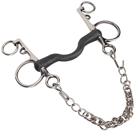 per Cavallo, Morsi per Cavallo per Bocca di Cavallo Antiruggine in Acciaio Inossidabile Bit per Filetto da Masticare per Bit per Filetto per per Accessori per (135MM)