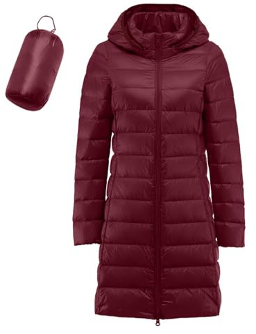 Uwdiohq 2025 Winterjacke Damen Warm Mantel Grüner Wintermantel Gefüttert Bomberjacke Daunenjacke Winter Lang Winteranorak
