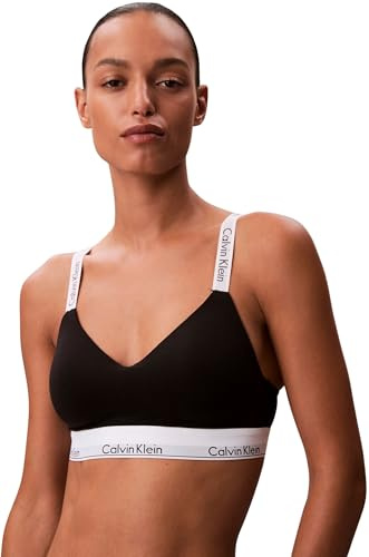 Calvin Klein Damen BH Bralette Lightly Lined Elastischer Bund, Schwarz (Black), M