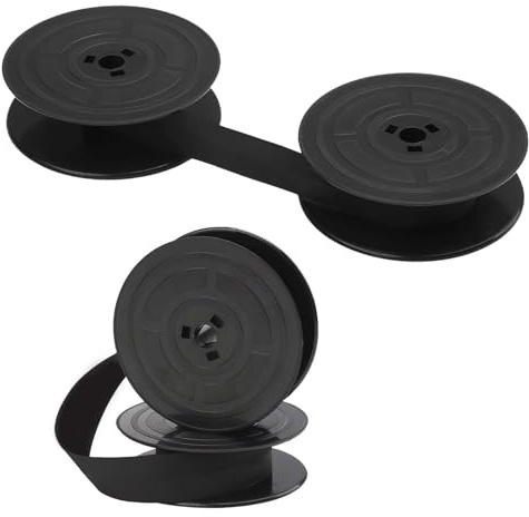 VZU 2 Stück Farbband Schreibmaschine, 7 Meter, 53mm Durchmesser, Kompatibel mit Olivetti GR4 GR1 Group 4, Strapazierfähig, Präzise Druckergebnisse, Universell für Schreibmaschinen, Schwarz (Schwarz)