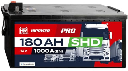Target Pro SHD LKW Batterie 12V 180Ah kompatibel mit Nutzfahrzeug, Busse oder schwere Einsatzfahrzeuge, Abmessungen 513 x 223 x 223 mm, rüttelfest,