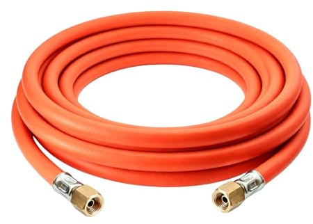 DOMINOX Gasschlauch 3m - G 1/4 LH - Propan Butan Gasschlauch Verlängerung | 300cm Gas Schlauch für Propan und Butan, Propangasschlauch für Gasgrill, Wohnmobil und Gasheizstrahler
