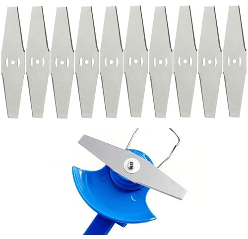 10PCS Cuchillas De Repuesto Para Cortacésped Cuchillas Cortador para Cuchilla Cortacésped y Cuchilla Desbrozadora, Compatibles con Cortadoras 3 en 1, Mini Cortacésped y Recortadoras