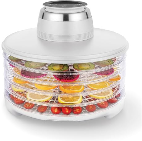 Silva Homeline Food Dehydrator DA 501 - BPA Free - 5 Stackable Trays - Touch Controls - 300W Electric - 32 CM Diameter