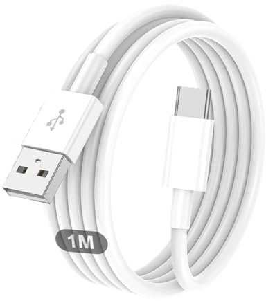SRLWMYI Cable USB a USB C de 1 m, cable de carga tipo C compatible con iPhone 15, 16 y 17, compatible con iPad Pro Air, compatible con MacBook, etc. Cable de carga rápida, cable de carga rápida, cable