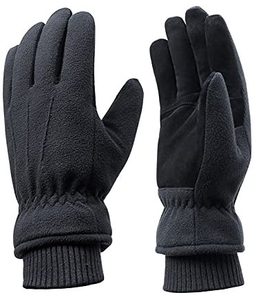 Acdyion Winter Herren Skihandschuhe Warm Futter aus Thinsulate Winterhandschuhe Outdoor Handschuhe für Skifahren Wandern Radfahren Snowboard