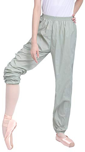 Lovdaswi Pantalones de ballet Ripstop para mujer y niñas, pantalones ligeros de calentamiento, Verde claro, Small