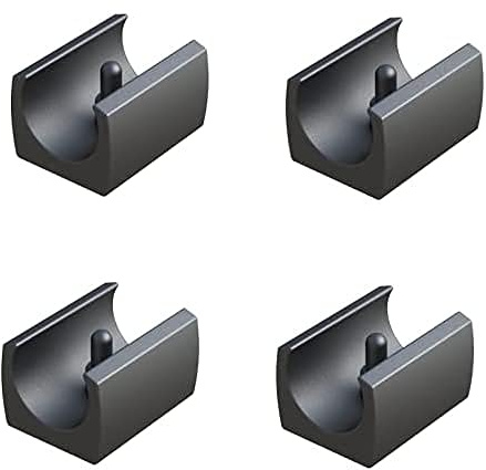 cyclingcolors 4X Klemmschalengleiter Stuhlbeinkappen Fußstopfen Möbelgleiter Kunststoff Stuhl Möbelfüße Rund Schwarz (D1 (mm) : 20-22)
