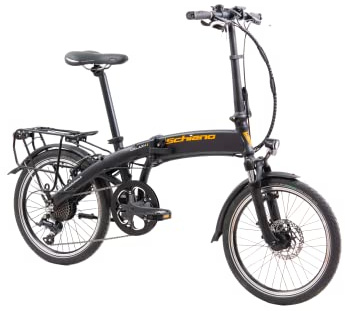 F.lli Schiano Galaxy, Bicicleta Electrica Plegable, 20, Batería 36V 10.4Ah Extraíble, Motor 250W 40Nm, Bici Electrica Urbana, Unisex Adulto, Negra