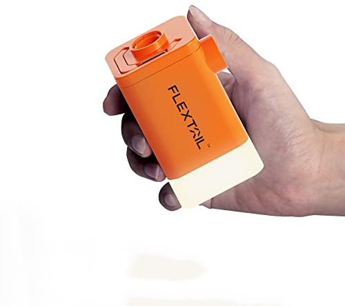 FLEXTAILGEAR MAX PUMP 2 PLUS, Pompa ad Aria Elettrica Portatile, Lampada Campeggio,Dimmerazione Continua da 20lm a 200lm, Alimentazione di Emergenza, per Materassino ad Aria, Giocattolo Gonfiabile