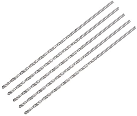 sourcing map 5Stk. Mini Mikro Spiralbohrer 2mm extra langer Metallbohrer 100mm Aluminiumlegierung