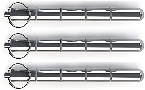 Lot de 3 tubes à cigarettes en métal anti-odeurs avec porte-clés (longueur réglable)