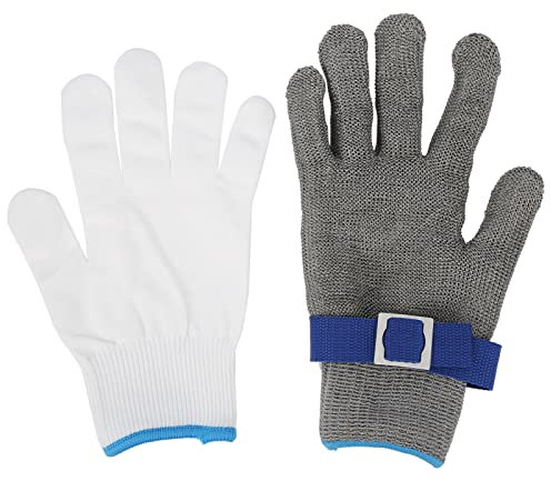 Hochwertige Schnittfeste Handschuhe, Schnittfeste Stahlhandschuhe, Sicherheitsstufe 5, überragender Komfort Und Fingerfertigkeit, Universeller Edelstahl Für Handschutz(XS)