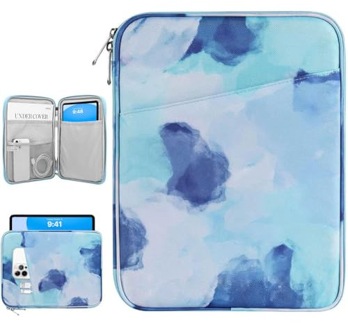 Dadanism 9-11 Zoll Tablet Tasche Hülle für iPad Air/Pro 11, iPad (A16) 11. Gen 11, i-Pad 10. Gen 10,9 Air 5/4, i-Pad 9/8/7. Gen 10,2, Galaxy Tab A9+ 11/S9 FE 10,9, Tab M11 11,Graffiti Blau