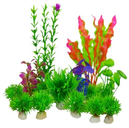Changyeah 16 Aquarium Kunstpflanzen Seetang,Erschaffe Unterwasserwelt,Kunststoffpflanzen Aquariumpflanze,Künstliche Teichpflanzen Gelten Aquarium,Höhle Fisch Tank Ornament Dekoration