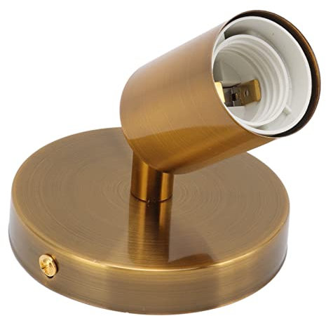 YWBL-WH Douille d'ampoule de Décoration, Base de Lampe Murale E27 E26 180 Degrés de Haut en Bas, Douille d'ampoule de Décoration en Fer pour Chambre à Coucher, Poteaux d'extension de