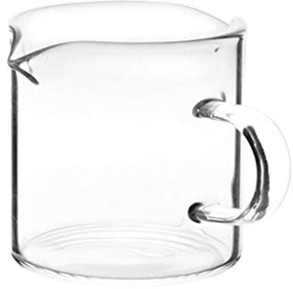 Small milk jug,Creamer Jug,Churn Jug,Espresso Milk Jug Ice Latte Milk Froth Jug Kitchen Creamer Jug Double Spout Mini Jug with Handle Suitable forHot Chocolate(Size:Without Handle) (Size : with Handle