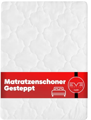 Eve Textile® Gesteppter Matratzenschoner 140x200 cm Matratzenauflage Matratzenbezug; Topper Milbenbezug Matratzenhülle bis 20 cm Matratzenhöhe; Matratzentopper für Betten & Boxspringbett
