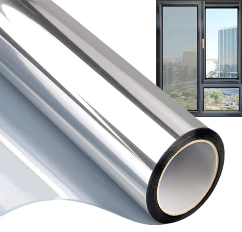 Spiegelfolie Fenster Sichtschutz, Sichtschutzfolie Fenster Blickdicht Von Außen, Sichtschutzfolie Einseitig Durchsichtig, Folie Fenster Sichtschutz Uv Sonnenschutz Spiegelfolie