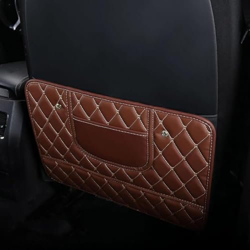 PGYREUGQ Auto Rücksitz Anti Kick Pad Für Ren-Ault Kadjar Renault Zoe, PU Leder Autositz Rückenlehne Anti-Kick Pads Rückenlehnenschutz Innere Zubehör,C